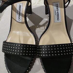 Jimmy Choo Black Studded Heels